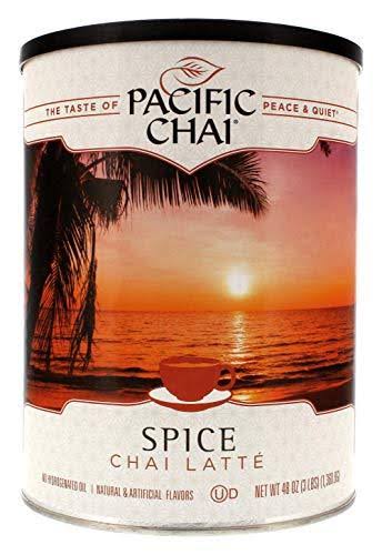 Pacific Chai Spice Chai Latte Instant Powdered Mix, 3 Pound Canister (Pack of 6)