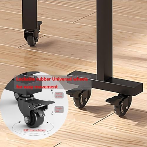 Wood Extendable Dining Table with Wheels | Folding Table Dining, Universal Wheel, Space Saving Gateleg Table for Kitchen | Brown-120x80x75CM