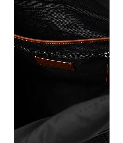 COACH Beck Roll Top Backpack in Pebble Leather, Black