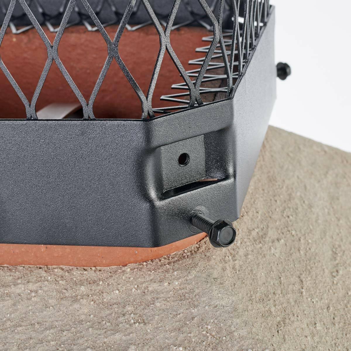 Draft King CBO1515 Bolt on Black Galvanized Steel Single Flue Chimney Cap, 15x22 x 15x22