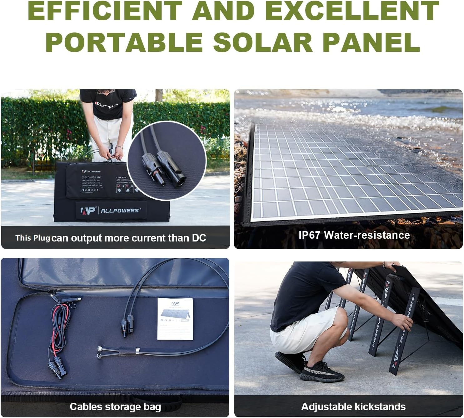 ALLPOWERS Solar Generator with Panels Included 2000W Portable Power Station with Portable Solar Panel 400W, Solar Power for Van House Outdoor Camping Emergency