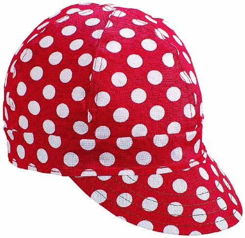 Mutual Industries 7321-0-0 Kromer Red/ White Dot Style Welder Cap, Cotton, Length 5