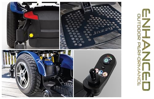 Pride Jazzy Elite HD Power Wheelchair, 450 Lbs. Weight Capacity, with 5-Year Extended Warr (Red, 22" x 20" - 22" Seat)