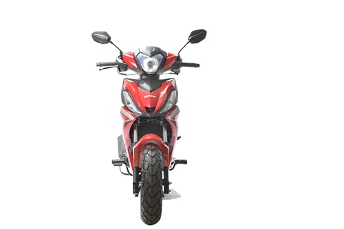 125CC 4 SPEED MOPED MOTORCYCLE STREET MOTORCYCLE BD125-9 (RED)