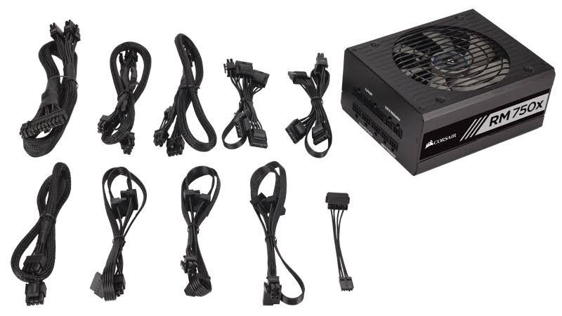 Corsair RMX Series, RM750x, 750W, Fully Modular Power Supply, 80 Plus Gold
