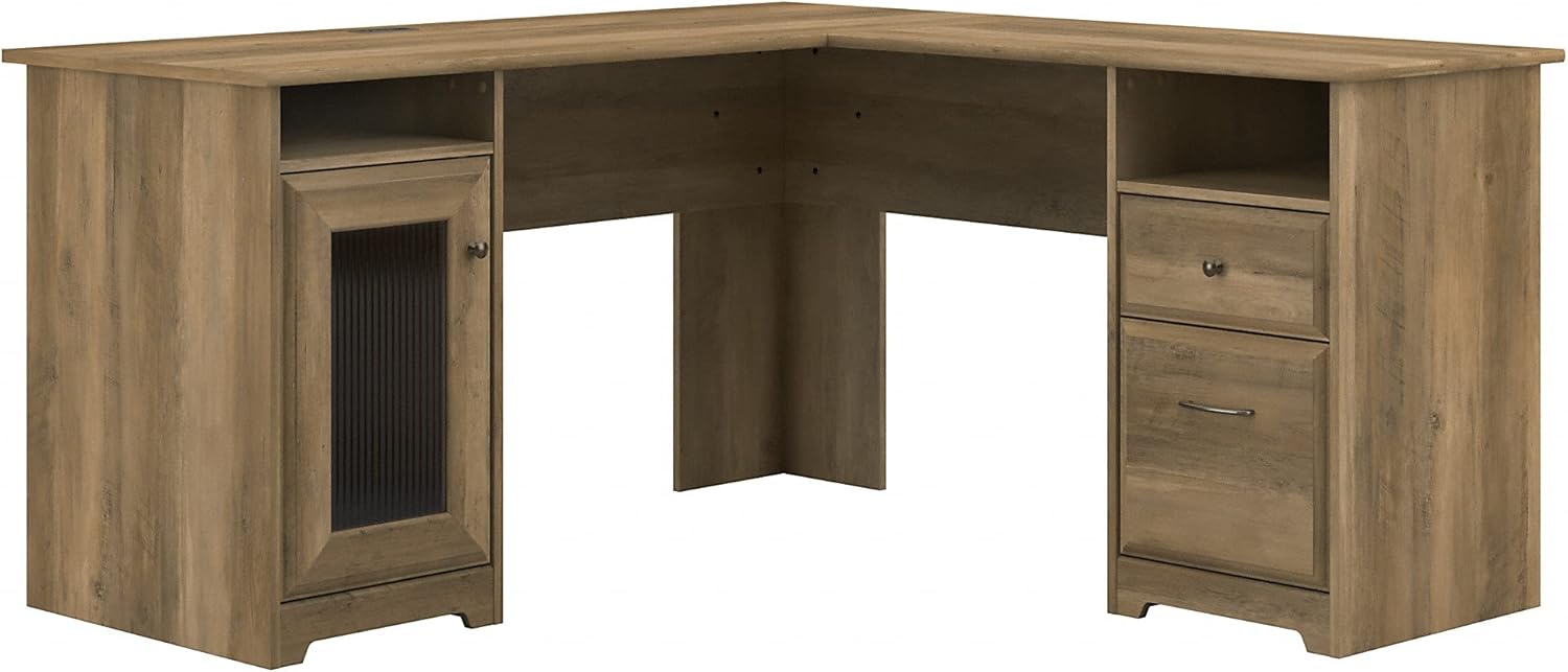 Bush Furniture Cabot L Shape Desk, 60W, Modern Walnut