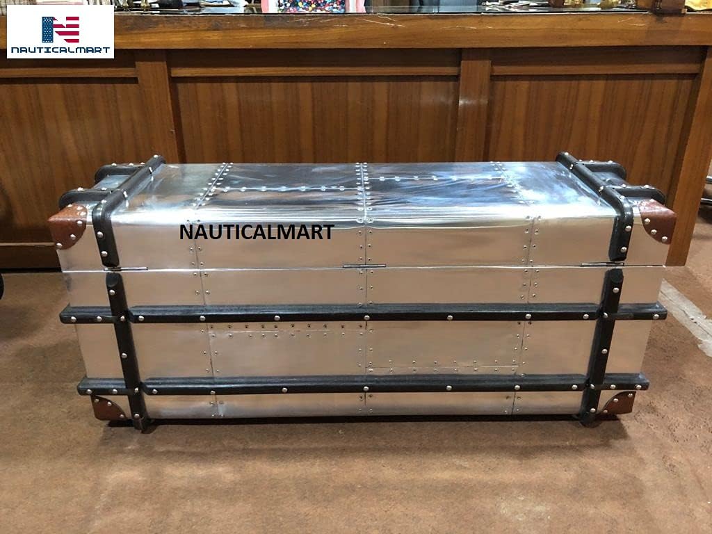 Nautical-Mart AERO Coffee Table Aviator Aluminium Furniture Table Home Decor