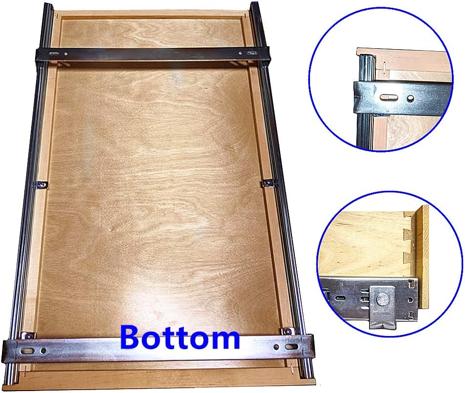 Soft Close Wooden Drawer Box Organizer Pull Out Under Cabinet Sliding Shelf Base Kitchen Bathroom Vanity Under Sink Pull Out Organizer Drawer Roll Out Wood Box Storage Shelve (26 Inch (26''W x 22''D))