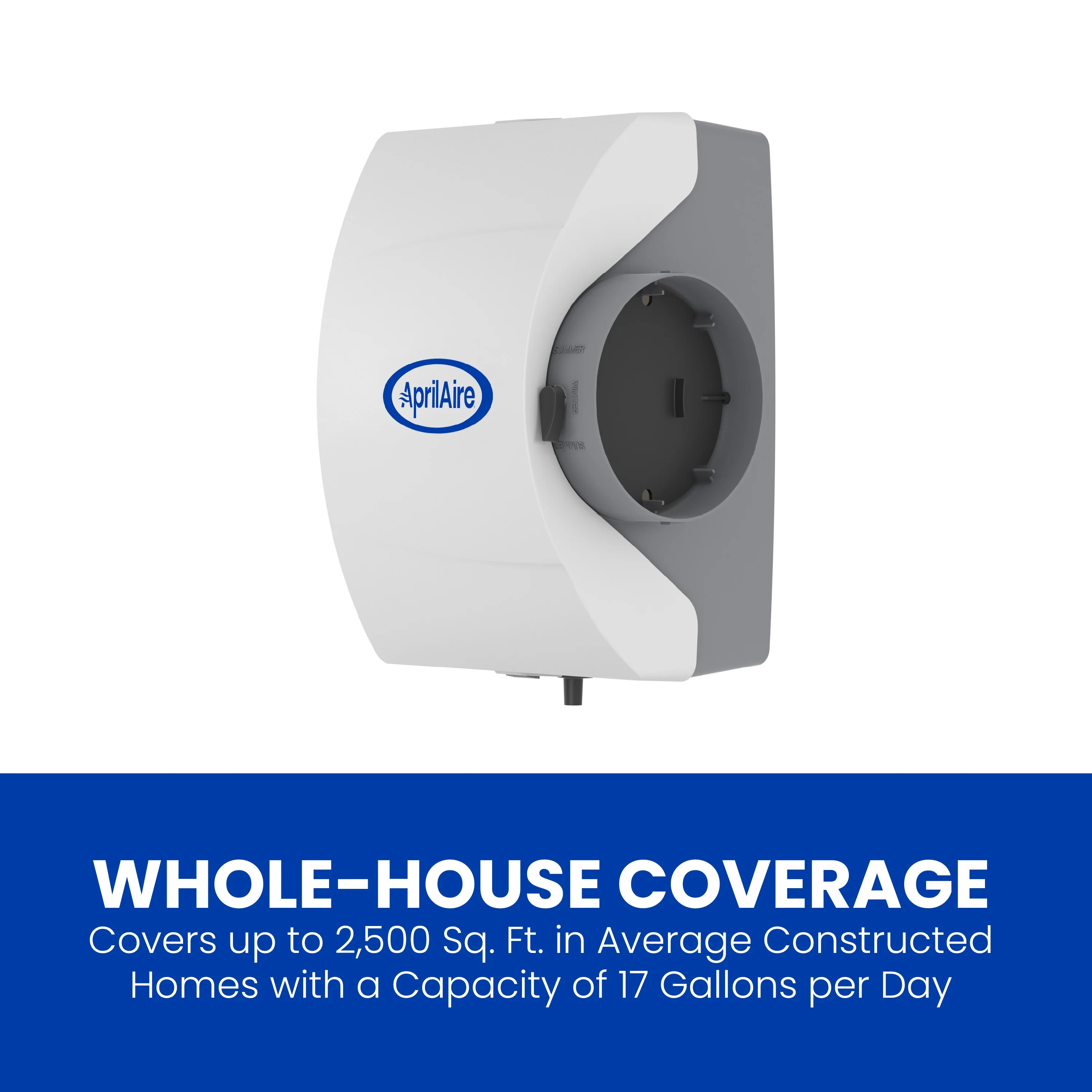AprilAire 400M Whole-House Humidifier - Manual - Large Capacity Water Saver Furnace Humidifier for Homes up to 4,000 Sq. Ft.