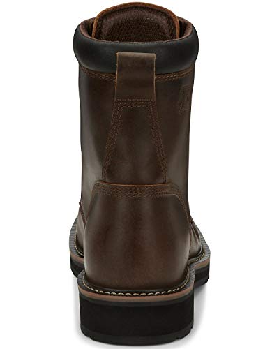 JUSTIN ORIGINAL WORKBOOTS SE682 8" Work Boot,7,D,Brown,Steel,PR
