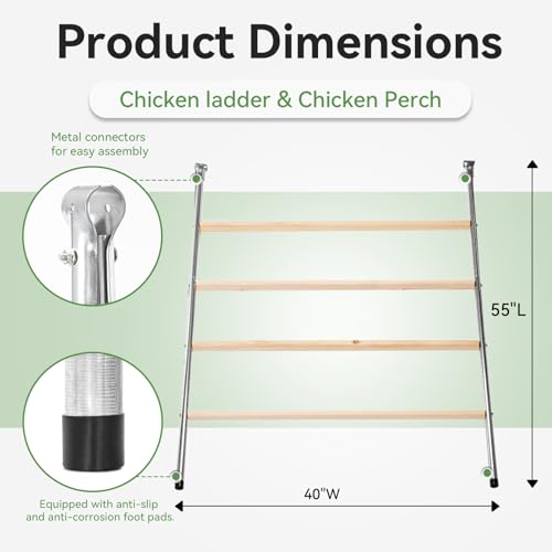 PETSFIT Chicken Coop Run with Anti-Rust Durable Steel, Large Walk-in Poultry Cage Chicken Runs for Yard with Cover, Chicken Pen for Outdoor Farm Use, Duck House(118"x158"x76.8")