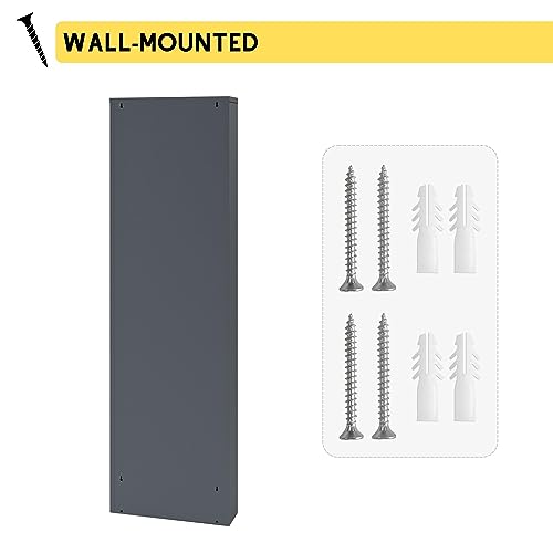 5 Tier Metal Shoe Cabinet with Cover, Durable Shoe Storage Organizer for Entryway, Space Saving Shoe Shelf Closet with Front Ventilation Holes, 5.91" x 66.5" x 19.68", Anthracite
