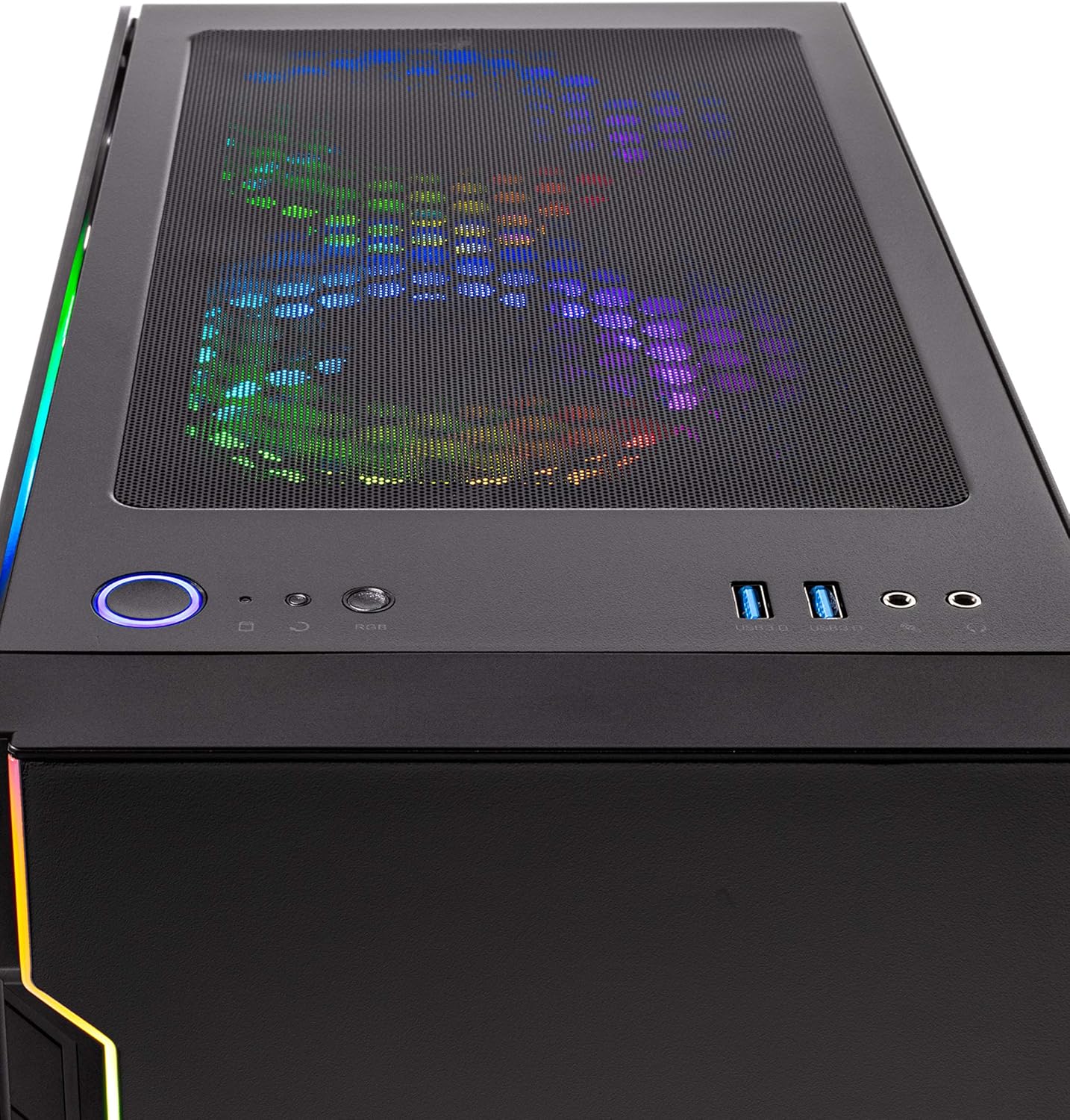 Skytech Shadow 3.0 Gaming PC Desktop - AMD Ryzen 5 3600 3.6GHz, RTX 3060 Ti 8GB GDDR6, 16GB DDR4 3000, 1TB NVMe SSD, 600W Gold PSU, AC WiFi, Windows 10 Home 64-bit