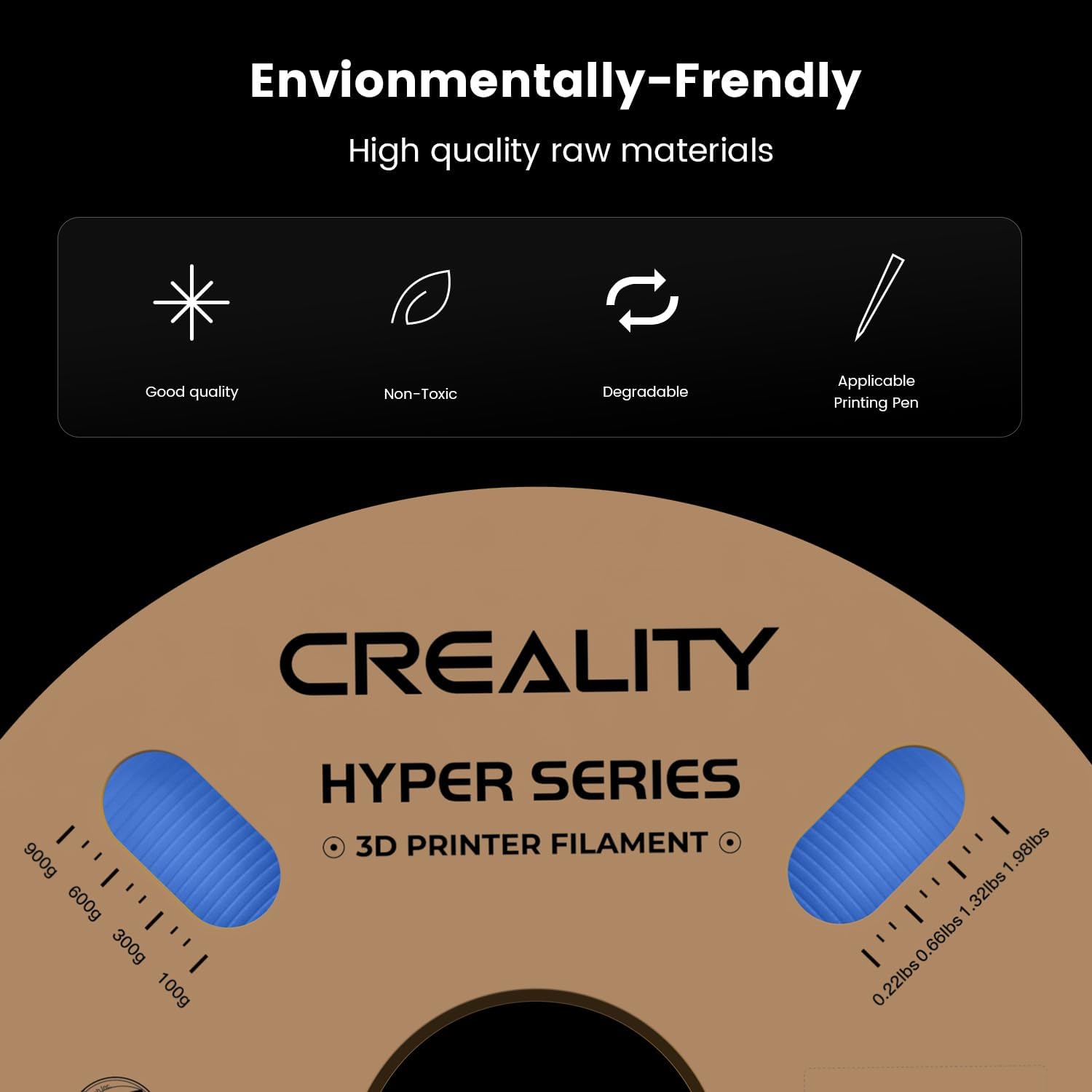 Creality K1 3D Printer 600mm/s Printing Speed 32mm³/s Max Flow Hotend 300°C High-Temperature Nozzle Direct Extruder Auto Leveling Self-Test with One Tap Solve Ringing with G-Sensor with Hyper Blue