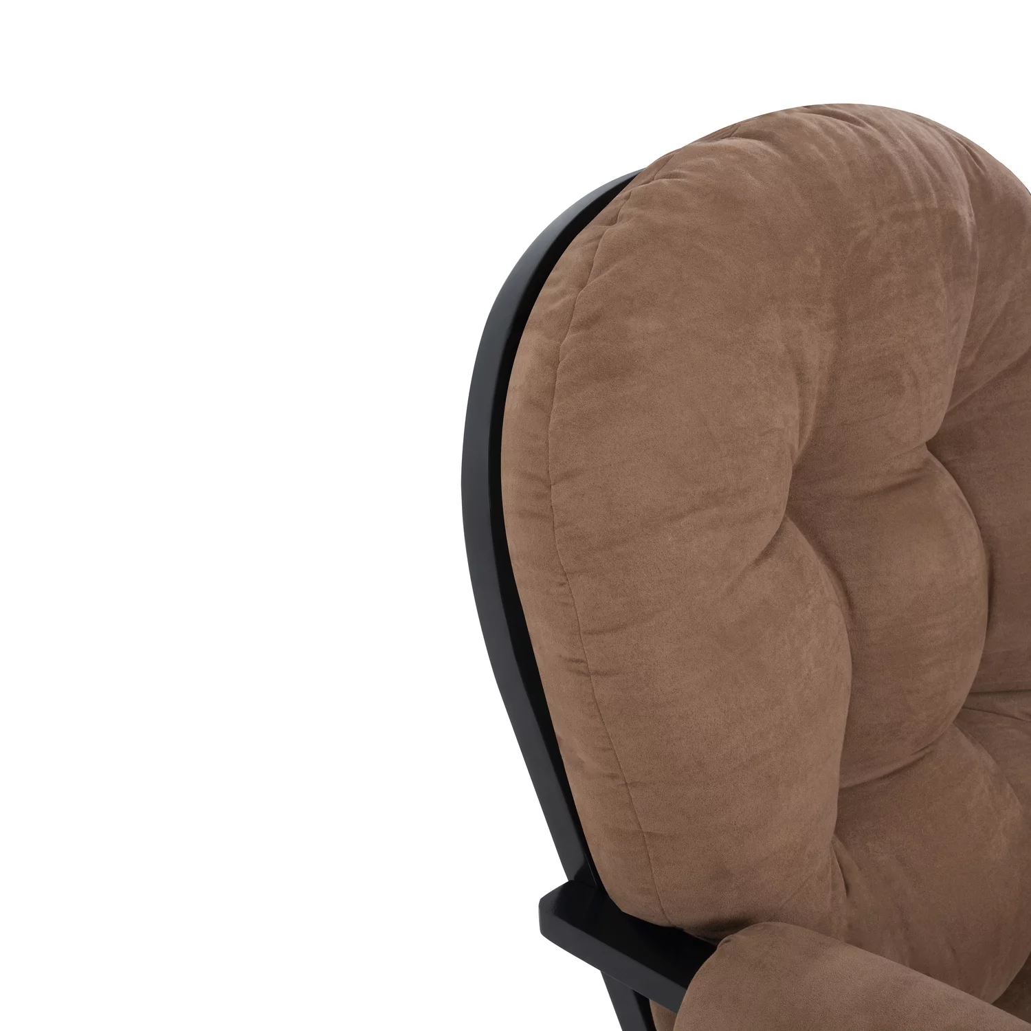Nursery Glider & Ottoman Sets, Reclining Swivel Glider Rocker with Ottoman, Nursery Rocking Chair for Baby Room, Upholstered Nursery Recliner Glider with Ottoman, Padded Arms - Chocolate, Black