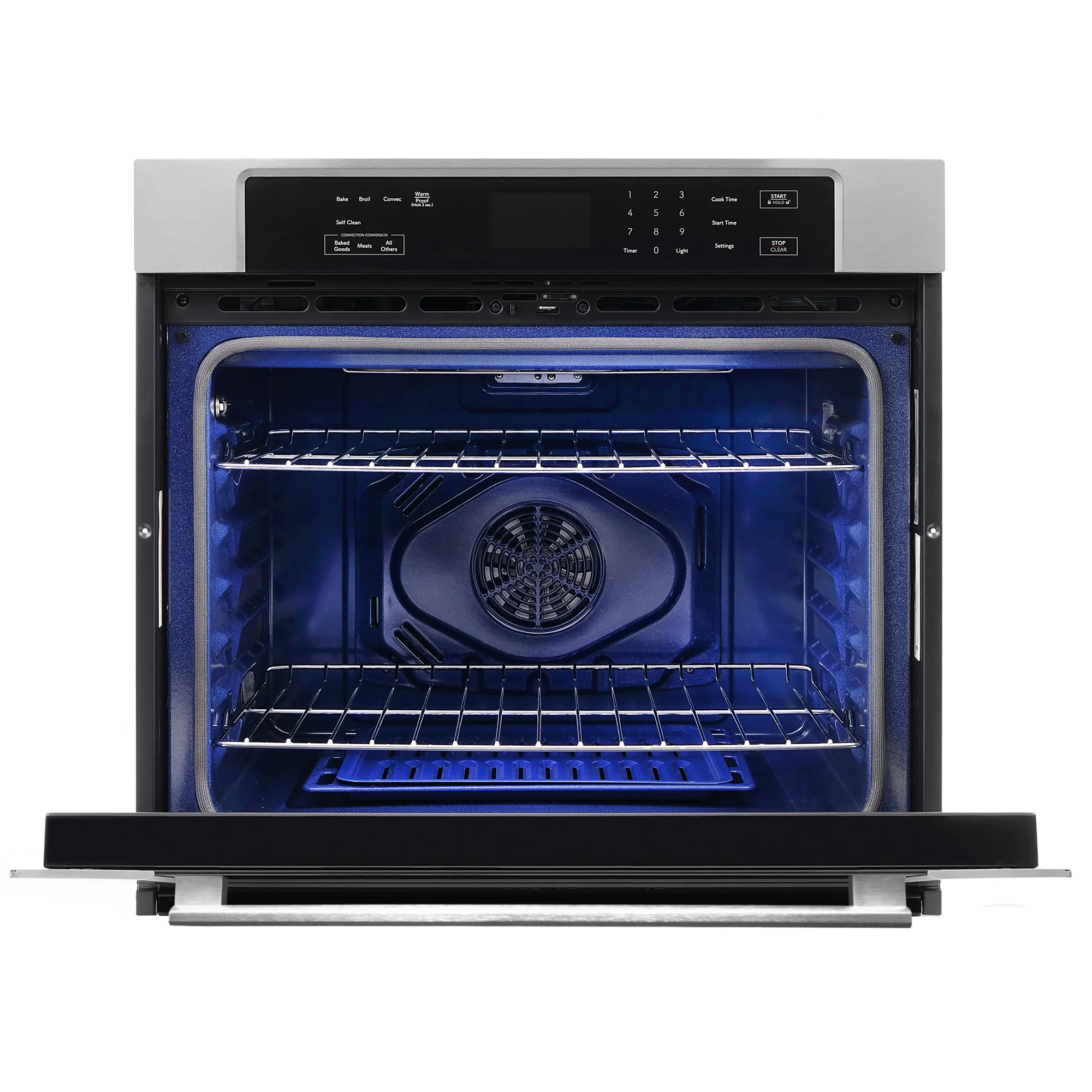 Cosmo 5 Piece Kitchen Appliance Package With 36" Electric Cooktop 30" Single Electric Wall Oven 24.4" Countertop Microwave French Door Refrigerator & 24" Built-in Fully Integrated Dishwasher