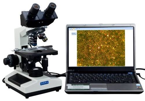 OMAX 40X-2000X Digital Darkfield Binocular Compound Microscope with Built-in 3.0MP USB Camera and Dry Darkfield Condenser