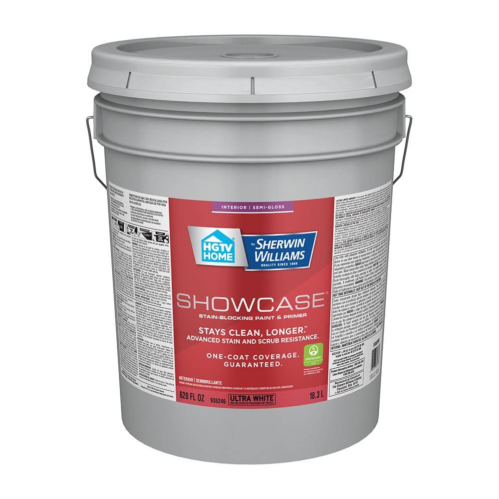 HGTV Home by Sherwin-Williams Showcase Semi-Gloss Ultra White Tintable Interior Paint (5-Gallon) | SH3025001-20