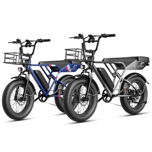 Jasion RetroVolt Electric Bike for Adults,【1500W Peak Motor & 30MPH & 70Miles】 Electric Dirt Bike,Dual Suspension Ebikes for Adults, 20" Fat Tire Ebike with 48V 13Ah Battery, UL 2849 Tested