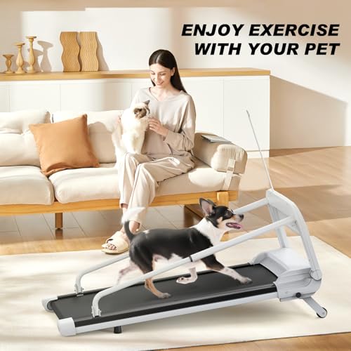 2025 New Quiet Smart Pet Treadmill, Adjustable Speed,Weight Capacity 265 lbs Low-Noise Design Dog Treadmill Pet-Friendly Treadmills for Small & Medium Dogs