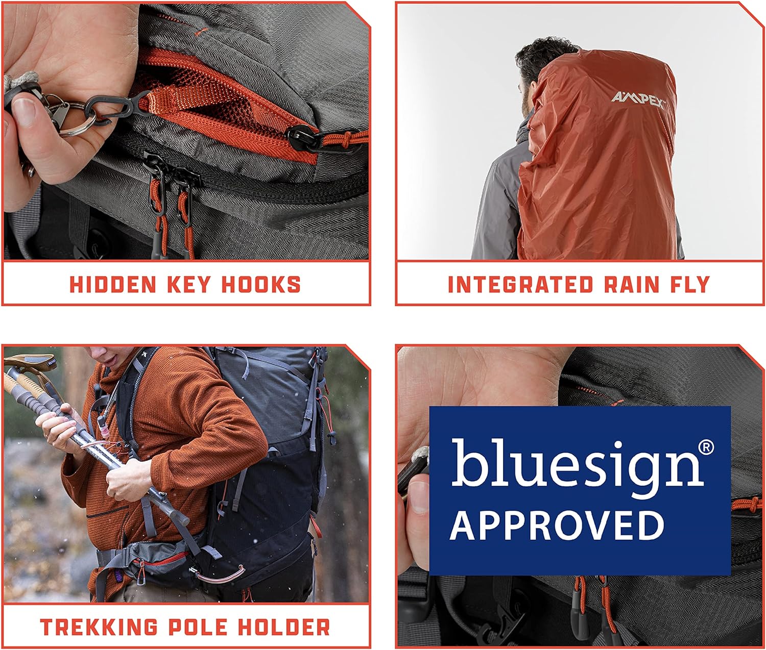 LIHONG Hiking Backpack | Camping Essentials Lightweight Backpack for Men & Women, for Backpacking, Camping, and More (65 Liter)