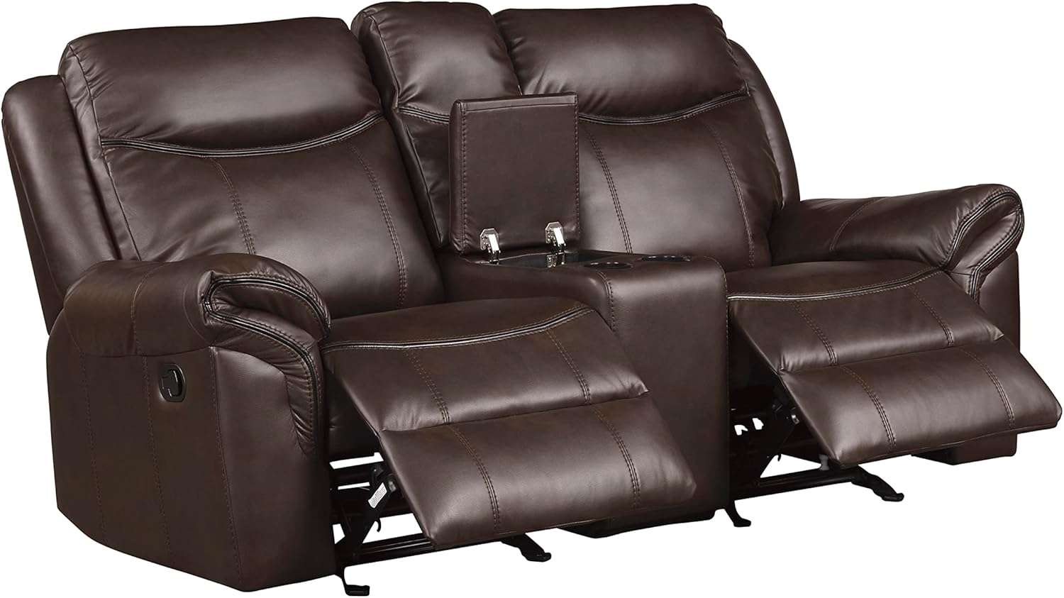Lexicon Whirlaway Manual Reclining Living Room Sofa Set, 3-Piece, Dark Brown
