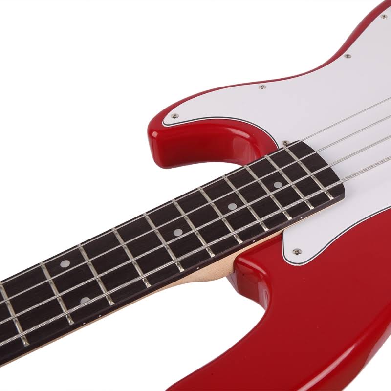 Glarry GP Electric Bass Guitar Red w/ 20W Amplifier