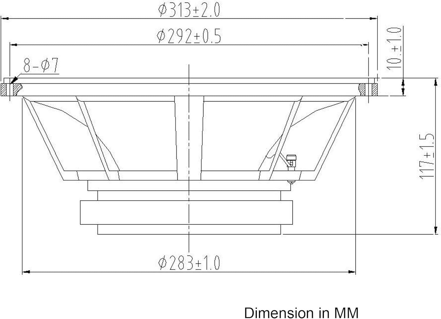 Sound Town 12” 500W Cast Aluminum Frame Woofer (Low Frequency Driver), Replacement Woofer for PA/DJ Speakers or Subwoofer Cabinets (STLF-12120A)