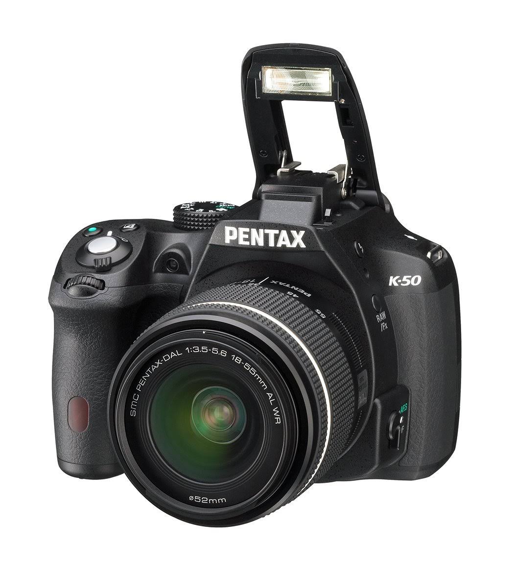 Pentax K-50 16.3 MP Digital SLR Camera - 1080p - Black - DA L 18-55mm WR Lens