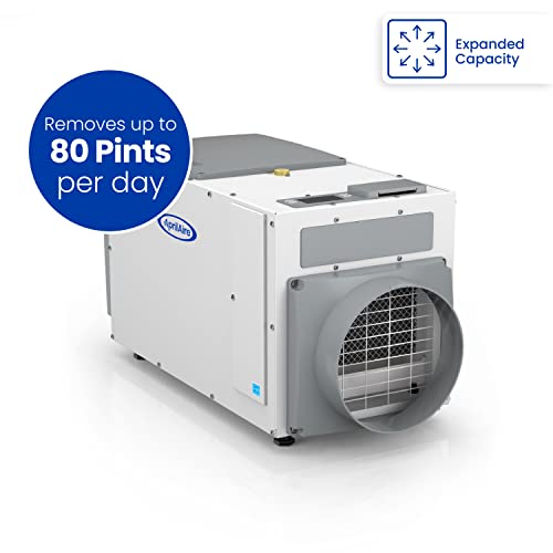 AprilAire E080 Pro 80-Pint Whole-House Dehumidifier, Energy Star Certified, Commercial-Grade Whole-Home Dehumidifier for Basement, Crawlspace, or Whole House up to 4,400 sq. ft.