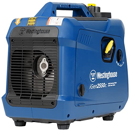 Westinghouse 2550 Peak Watt Super Quiet & Lightweight Portable Inverter Generator, RV Ready 30A Outlet, Gas and Propane Powered, CO Sensor, Parallel Capable, Long Run Time