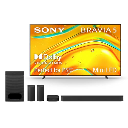 Sony BRAVIA 5 65 Inch TV, Mini LED, 4K Smart Google TV, XR Processor with AI Technology,120hz Television with Dolby Vision/Atmos, Exclusive Features for PlayStation?5, K-65XR50, 2025 Model