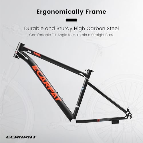 Womens Mountain Bike 24 26 Inch, 15-Inch Steel/Aluminum Alloy Frame Mountain Bike, 21-Speed Disc/V-Brake Front Suspension, Mens Womens Trail Commuter City Snow Bicycles
