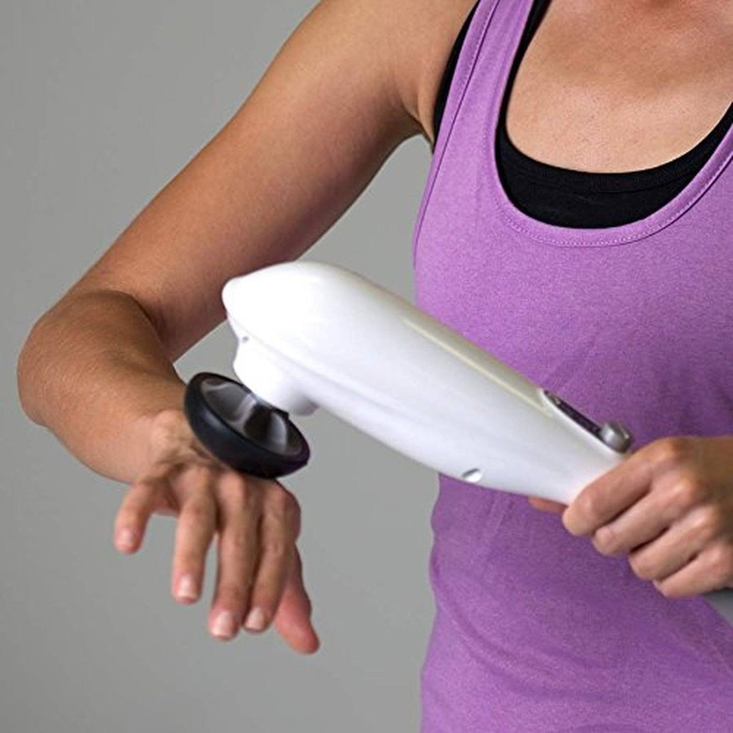 Pure-Wave CM5 Extreme Power Neck, Back u0026 Foot Percussion Massager Handheld (White)