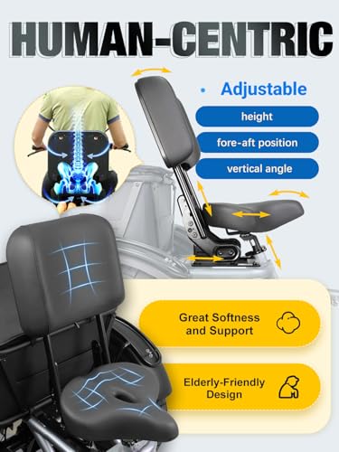 Folding Electric Tricycle for Adults, 1200W Electric Trike, 22MPH 100Miles 3 Wheel Electric Bike, Reverse Gear, Rear Differential, 450lbs Load, F&R Baskets, 4'' Wide Fat Tire, UL Certified