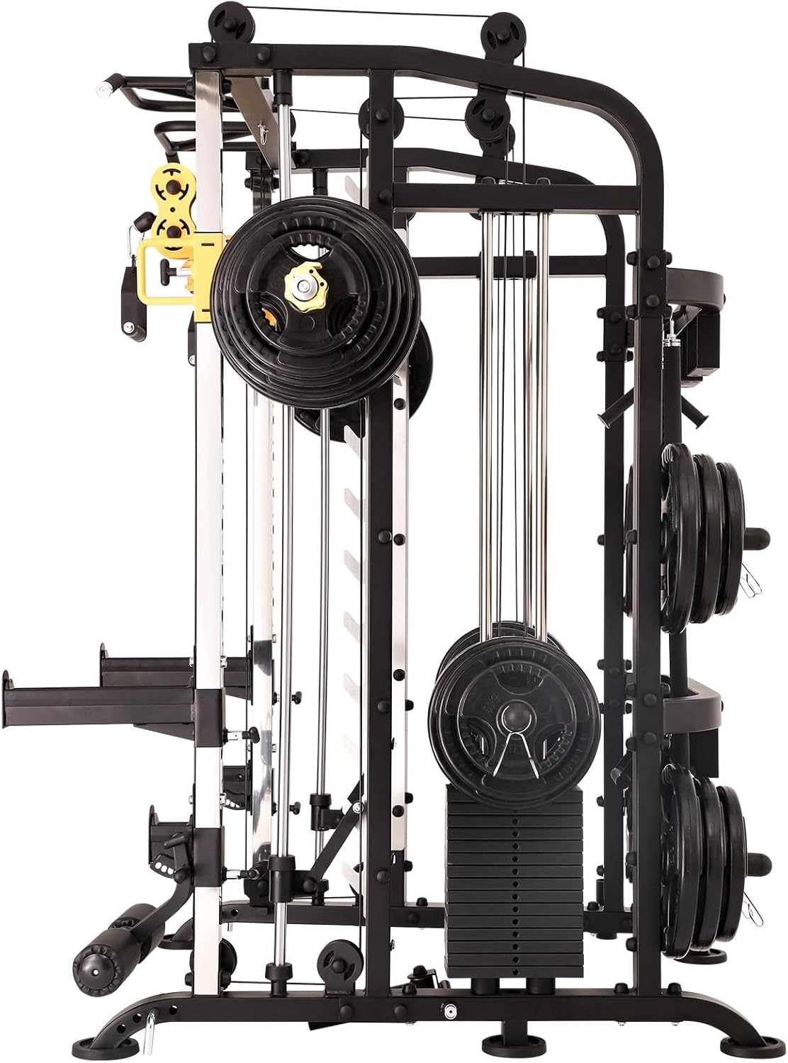 Altas Strength Smith Machine Light Commercial Home Gym Total Body Cage Workout Gym Equipment Tower Squat Rack with Pulley Ratio 2:1 Weight Lifting Machine Leg Press Strength Training M810