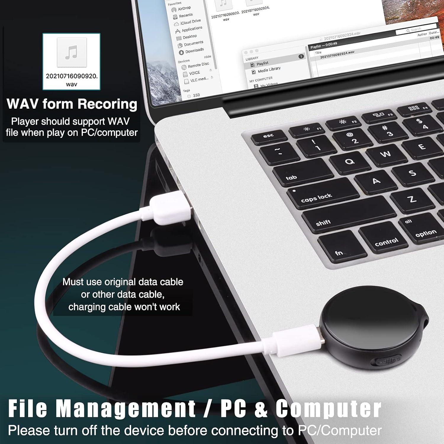 Mini Voice Recorder Slim Voice Activated Recorder Small Recording Device Audio Recorder Digital Voice Recorder 192 Hours Recording Capacity (16GB) Pack of 2