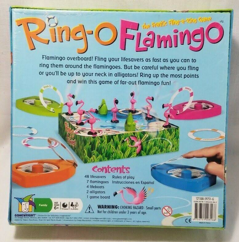 RING-O Flamingo Board Game Kids Vacation Family Fun by Gamewright New
