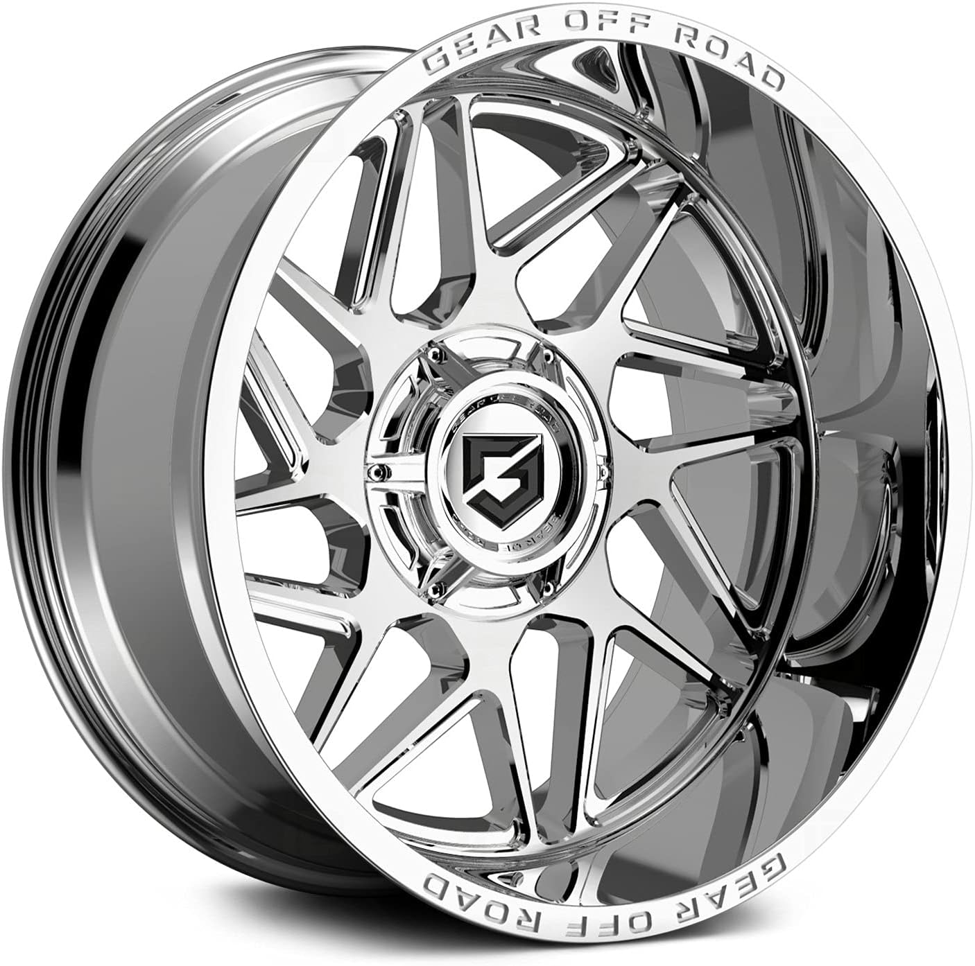 Gear Off Road 761C Ratio 22x10 6x135/6x5.5" -19mm Chrome Wheel Rim 22" Inch