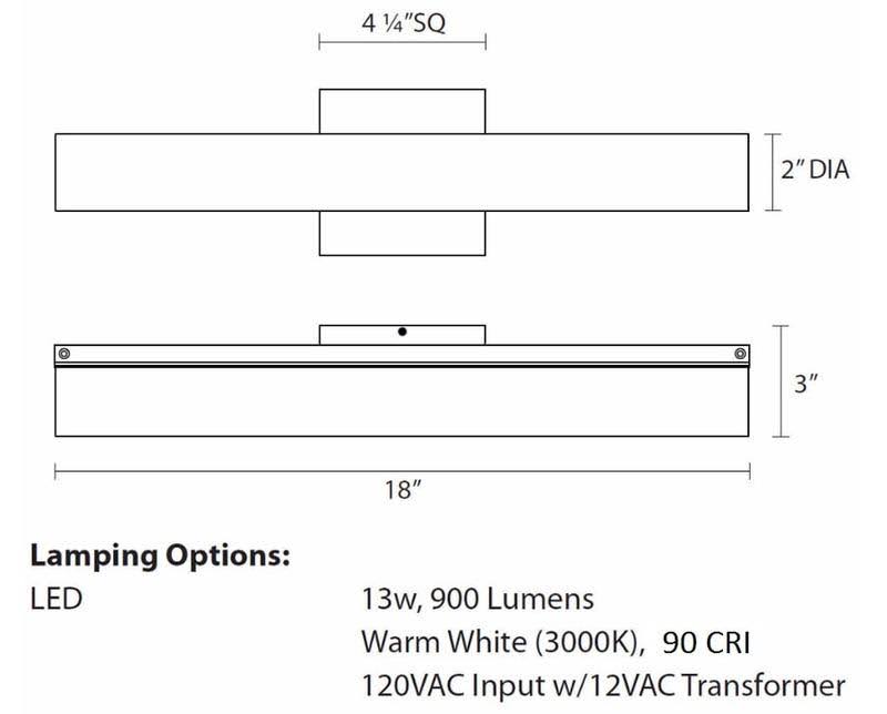 Sonneman 2433.13-ST - Tubo Slim LED 40x22 LED Bath Bar, Satin Nickel