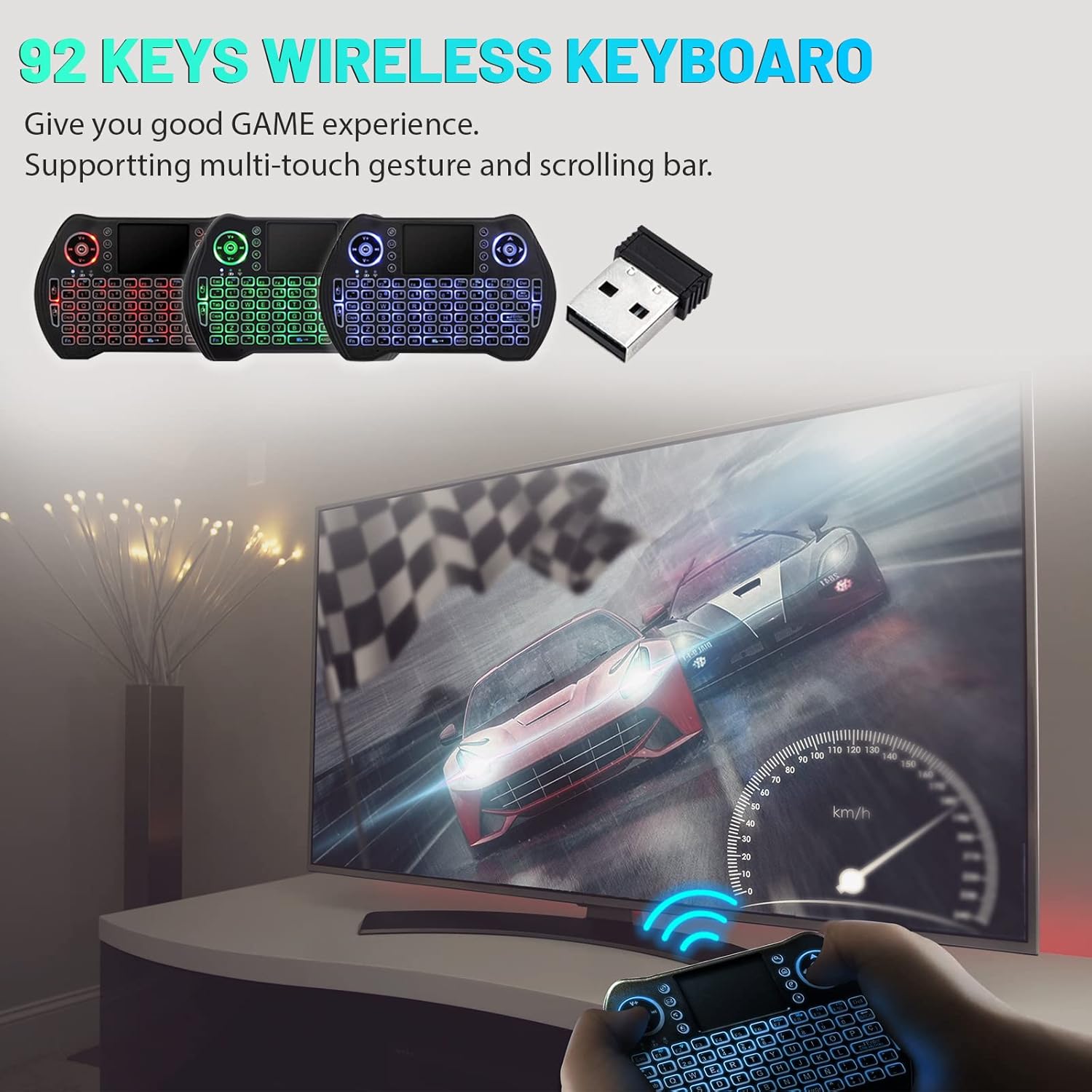 Android Tv Box 10.0 4GB RAM 64GB ROM with Dual WiFi 2.4G 5 G Allwinner H616 Tv Box Support 3D 4K 6K Ultra HD H.265 BT 4.1 with Mini Keyboard Pack of 2