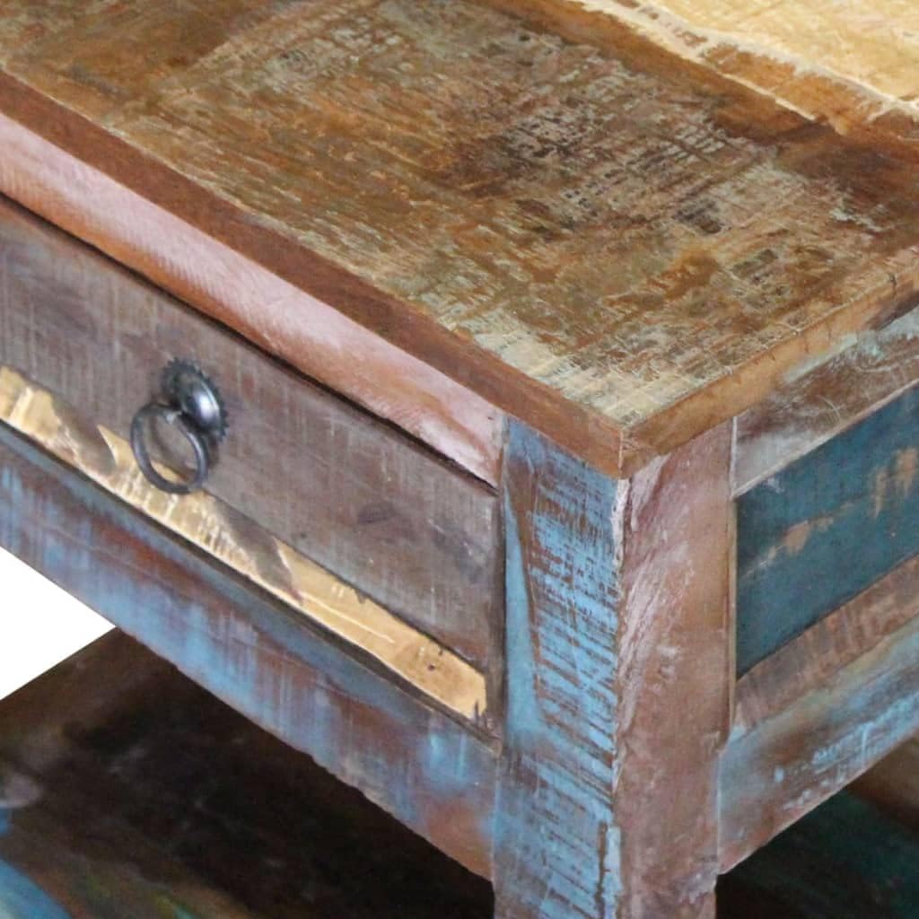 Side Table with 1 Drawer,Buffet Cabinet,Accent Cabinet,Sideboard,Freestanding Storage Cabinet,Coffee Table,End Table,for Bedroom,Living Room,Dining Room,Hallway,Solid Reclaimed Wood 17"x13"x20"