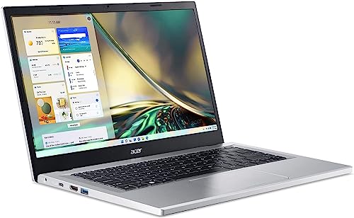 acer Aspire 3 A314-23P-R3QA Slim Laptop | 14.0" Full HD IPS Display | AMD Ryzen 5 7520U Quad-Core Processor | AMD Radeon Graphics | 8GB LPDDR5 | 512GB NVMe SSD | Wi-Fi 6 | Windows 11 Home,Silver