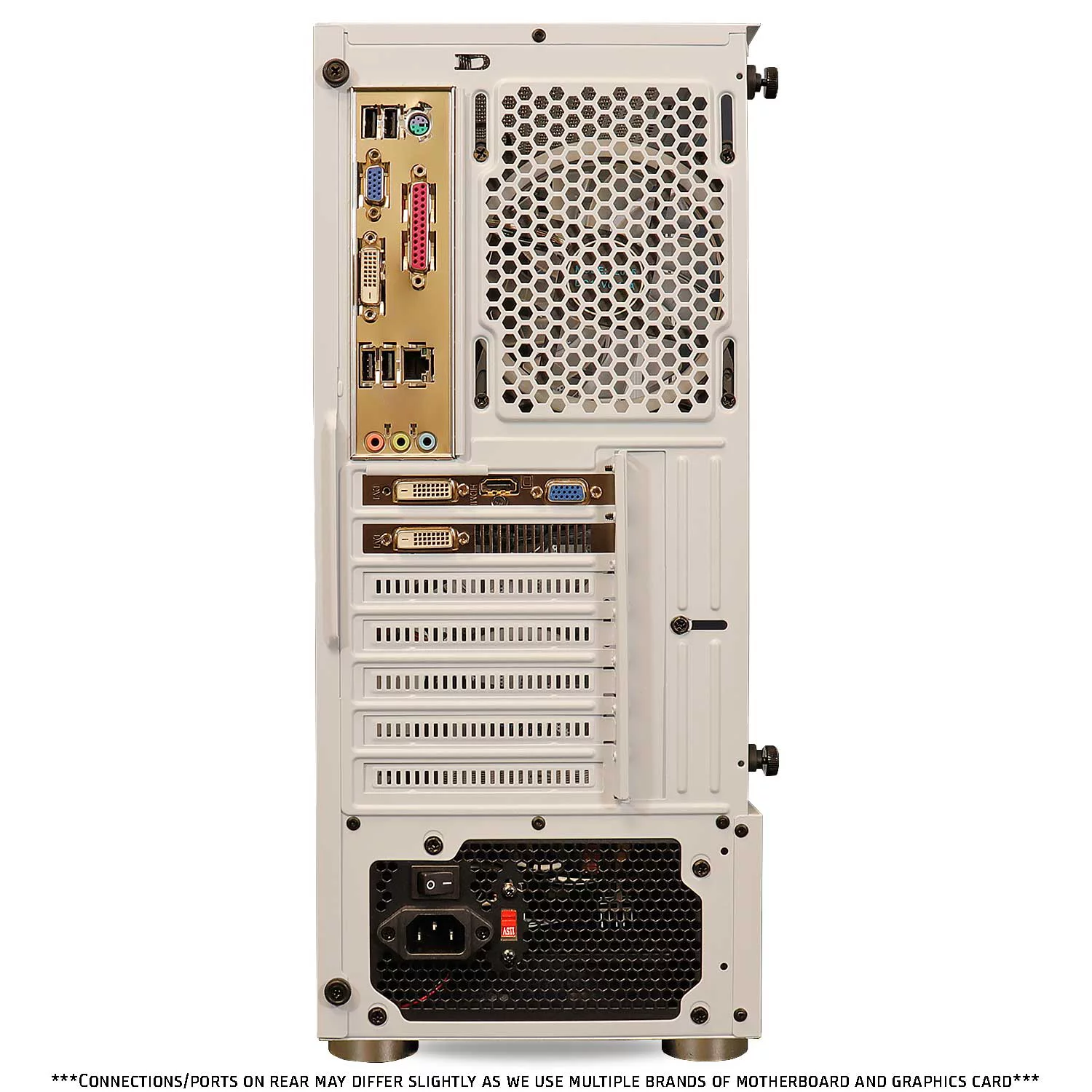 ViprTech.com Entry Level Gaming PC Desktop Computer - Intel Core i5 3.40GHz, GeForce GTX 650, 8GB RAM, 1TB HDD, WiFi, RGB Lighting, Windows 10 Pro, 1 Year Warranty, White - Radiant Selections