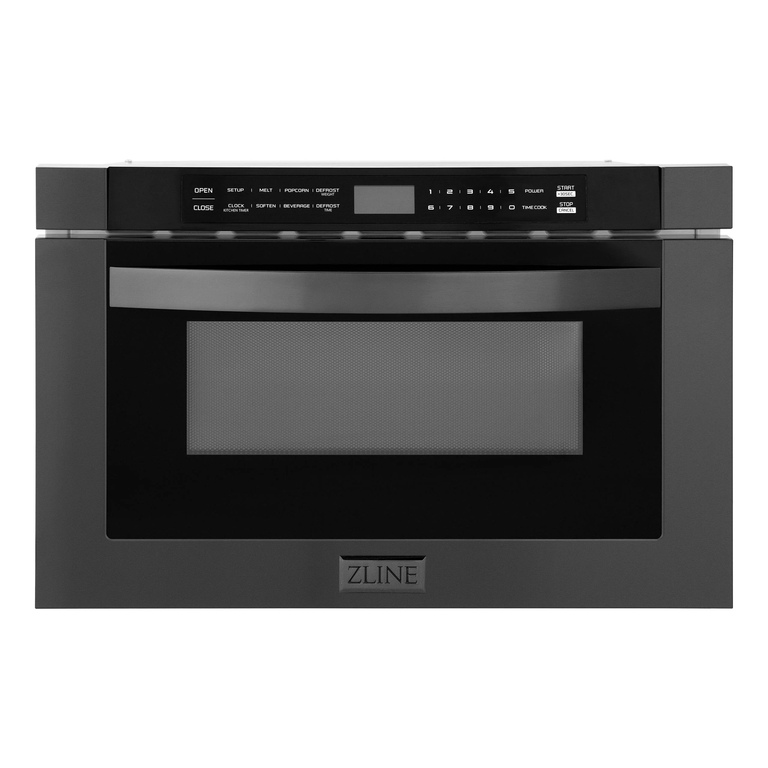 ZLINE 24" 1.2 cu. ft. Microwave Drawer in Black Stainless Steel