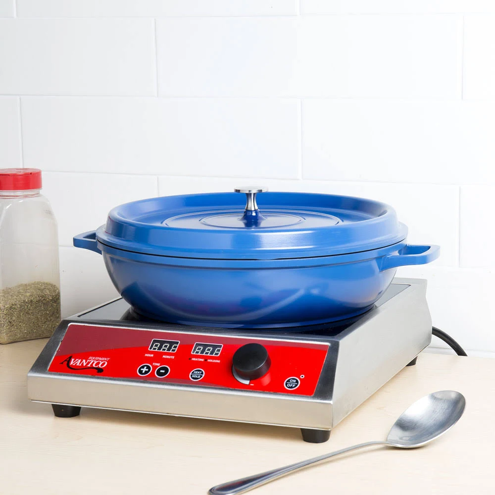Get Heiss Lightweight Cast Aluminum Braiser Pan / Casserole Dish, 4.5 Quart, Blue