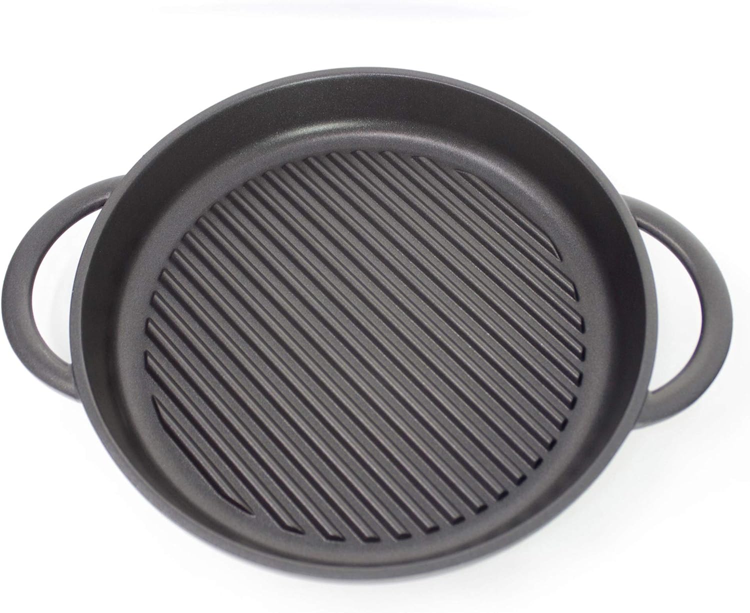 Jean Patrique The Whatever Pan - Cast Aluminium Griddle Pan with Glass Lid | 10.6 Diameter, Induction Compatible, Non-Stick