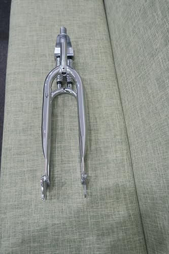 JZSPORTS 26" Springer Fork 1" Threaded,Cruiser Chopper Bike Dual Spring Classical Fork