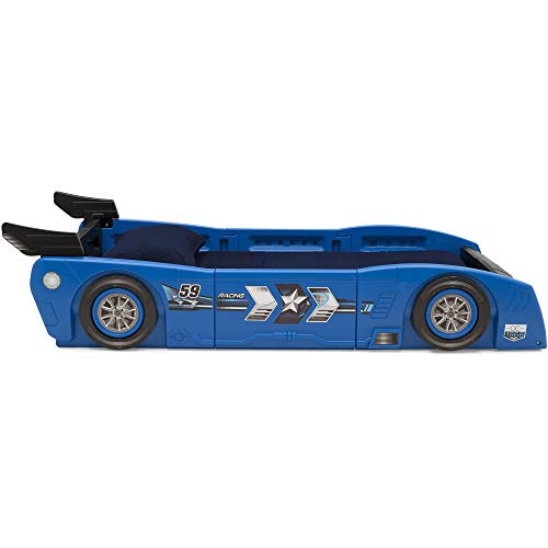 Delta Children Grand Prix Race Car Toddler and Twin Bed, Black