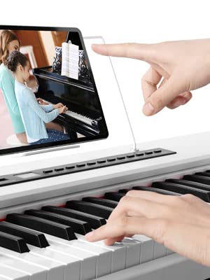 MUSTAR Digital Piano 88 Key Weighted Keyboard Hammer Action, MDP-1200 Weighted Keyboard with Stand, Full Size Electric Piano Keyboard 88 Keys with for Beginners, Portable Case, Sustain Pedal, Black